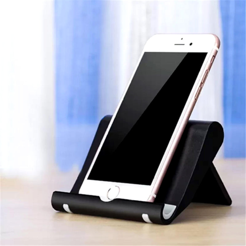 Universal Multi-Angle Foldable Phone & Tablet Holder – Adjustable 270° Rotatable Stand with Anti-Slip Base for Desk, Bed, Travel