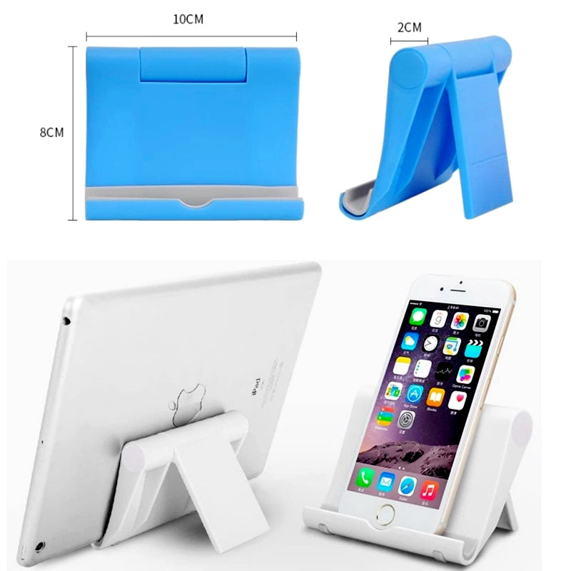 Universal Multi-Angle Foldable Phone & Tablet Holder – Adjustable 270° Rotatable Stand with Anti-Slip Base for Desk, Bed, Travel