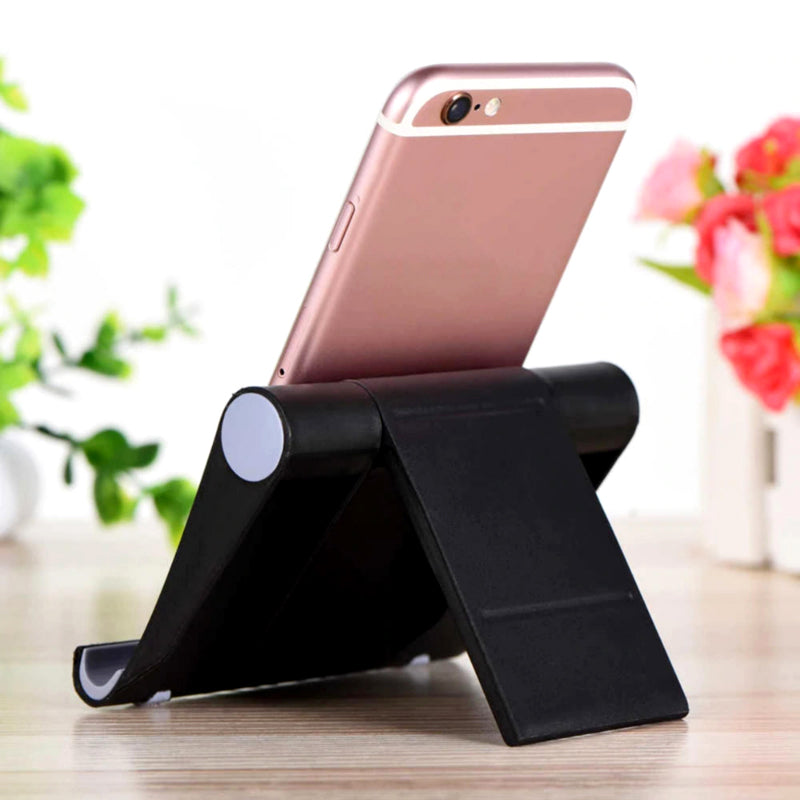 Universal Multi-Angle Foldable Phone & Tablet Holder – Adjustable 270° Rotatable Stand with Anti-Slip Base for Desk, Bed, Travel